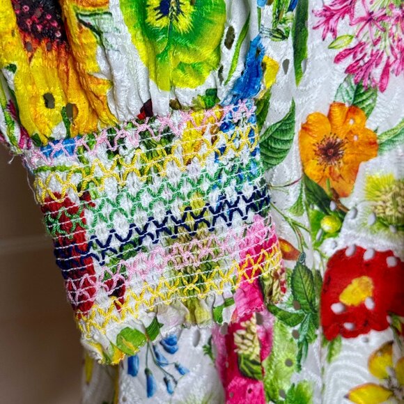 Colorful Alice + Olivia “Crawford” Floral Mini Dress – Size 10 - Picture 10 of 13